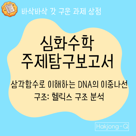 심화수학 주제탐구 보고서 가이드의 표지